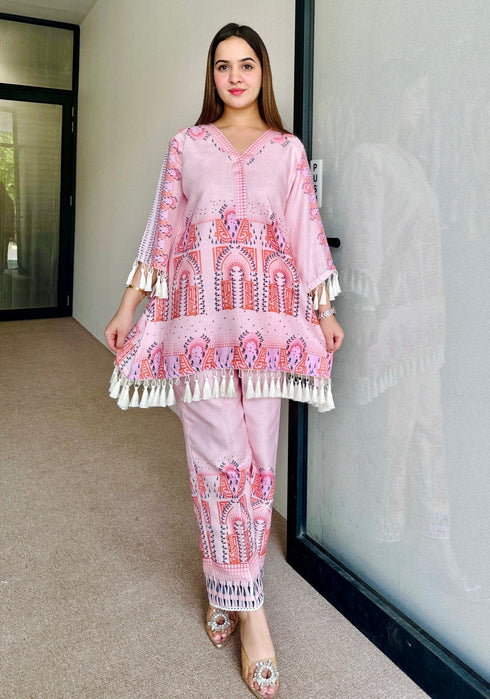 Ayesha Pink Festive Fusion Set